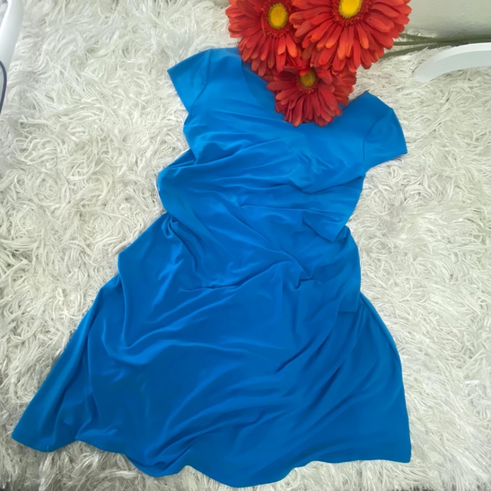 Blue Short Sleeved Dress